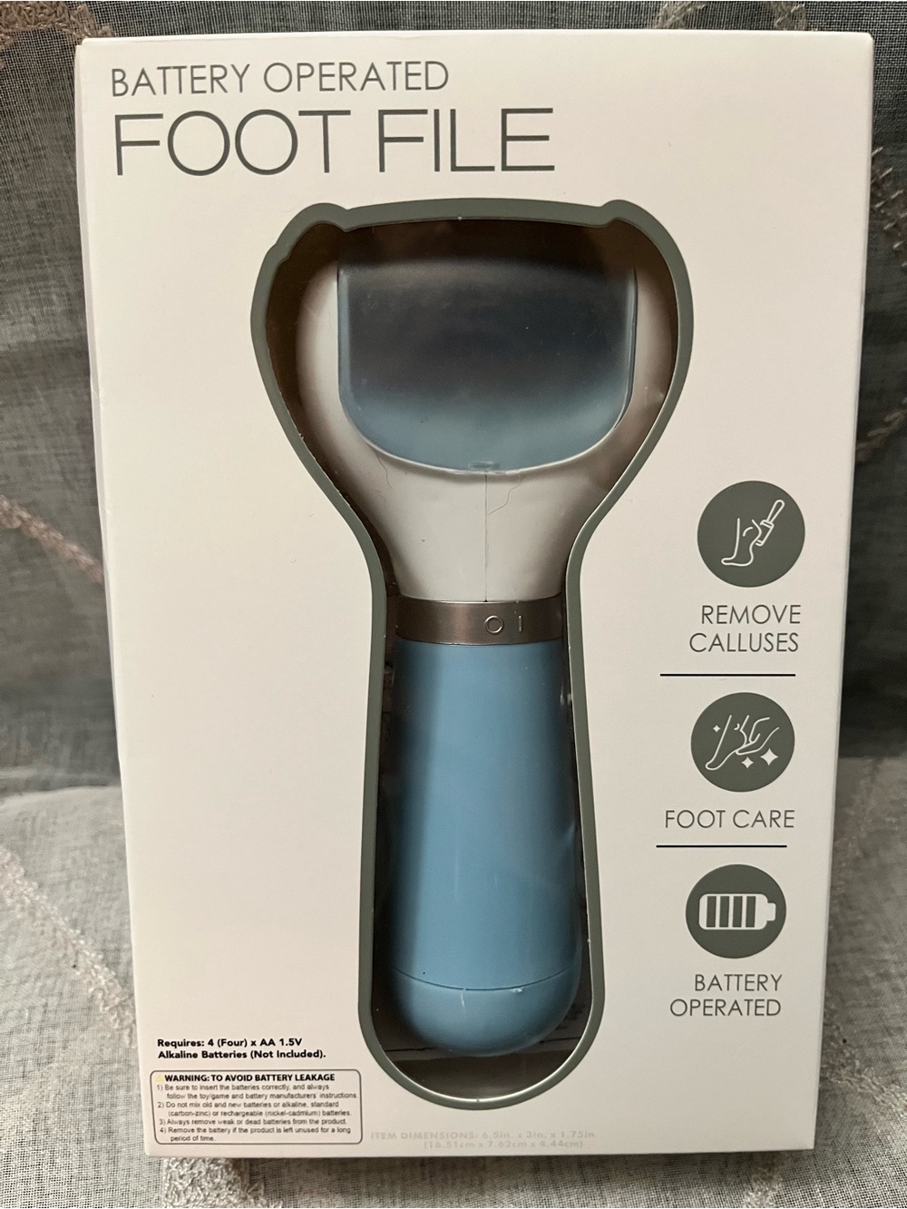 New Velvety Smooth Express Pedi Foot File for Hard Skin Removal Callous Wet/Dry